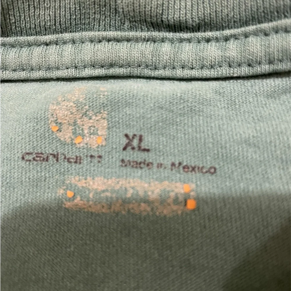 Carhartt Green XL T-Shirt Men’s Pocket Tee Workwear Fit Heavyweight Casual - Picture 3 of 6